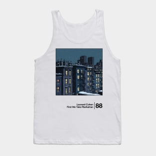 First We Take Manhattan - Minimal Style Illustration Artwork Tank Top